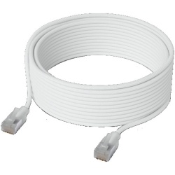 Ubiquiti UniFi UACC-Cable-Patch-EL-C6A-8M-W Premium Patch Cable Ultra-thin braided, designed and optimized for 10 GbE networking, RJ45 ( UA
