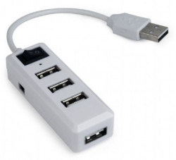 UHB-U2P4-21 Gembird USB2.0 4-port HUB, sa prekidacem, white - Img 2