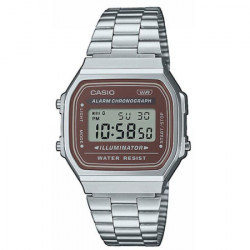 Unisex casio vintage srebrni digitalni ručni sat sa srebrnim metalnim kaišem ( a168wa-5ayes )