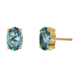 Victoria cruz gemma aquamarine gold mindjuše sa swarovski kristalom ( a4515-10dt )