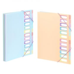 Viquel PVC organiser sa 12 pregrada i gumicom Rainbow pastel sortirano ( 04CK35 ) - Img 1