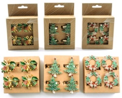 Viter novogodišnji prsten za salvete 1/4 cirkoni ( 55453 )