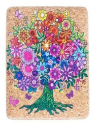 Viter ogledalce cork floral design ( L-855_5 )