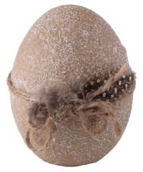 Viter uskršnje jaje natur sa perom h8,4 cm ( 046649 )
