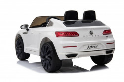 Volkswagen Arteon Licencirani auto za decu na akumulator sa kožnim sedištem i mekim gumama - Beli - Img 5