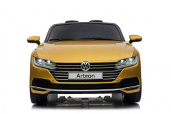 Volkswagen Arteon Licencirani auto za decu na akumulator sa kožnim sedištem i mekim gumama - Zlatni - Img 8