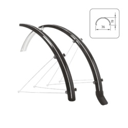 Wag komplet blatobrana polikarbonatni - 28" x 36 mm, crni ( 421730241 )