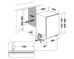 Whirlpool W2I HD526 A ugradna mašina za pranje sudova -5