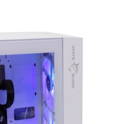 White Shark gcc 2401 warhead - 3 white  4 fans pc case-4