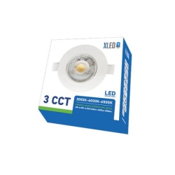 Xled 208492 3w-6.5w 3cct  3w-4.8w-6.5w/240lm-400lm-500lm,220-240v beli ugradni okrugli led panel cct 3 nivoa-3