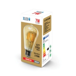 Xled e27 208478 7w st64 dim,2700k,220v,806lm,64*142mm,ra󖿄 pf𕟲.5 amber filament sijalica dimabilna