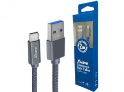 Xwave USB kabl TIP-C/USB 3.0(tip A-muški)-USB 3.1 (TIP C-muški)/dužina2m/3A/Aluminium/tamno sivi upleten ( USB TIP-C 2m 3A Al /grey mesh ) - Img 3