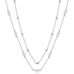 Ženska luca barra ogrlica od hirurškog Čelika sa perlama ( ck1679 ) - Img 1