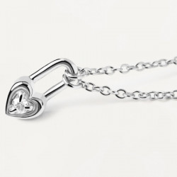 Ženska pd paola heart padlock srebrna ogrlica ( co02-510-u ) - Img 2