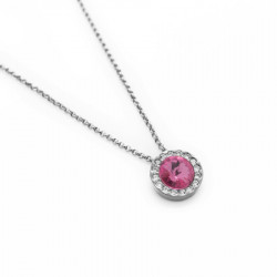 Ženska victoria cruz premium ogrlica sa swarovski roze kristalom ( a2123-02g ) - Img 4