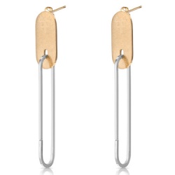 Ženske freelook srebrne zlatne mindjuše od hirurškog Čelika ( frj.3.5007.2 )