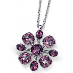 Ženski oliver weber fire amethyst lančić sa ljubičastim swarovski kristalima ( 12245.219 ) - Img 1