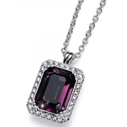 Ženski oliver weber origin amethyst lančić sa ljubičastim swarovski kristalom ( 12207.204 ) - Img 1