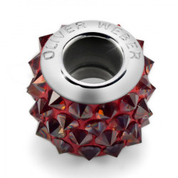 Ženski oliver weber spike steel red magma privezak sa swarovski crvenim kristalom za narukvicu ( 56004.red ) - Img 4