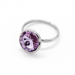 Ženski victoria cruz basic m violet prsten sa swarovski ljubičastim kristalom ( a2522-31a ) - Img 1