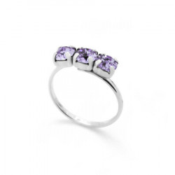 Ženski victoria cruz celine tree minis violet prsten sa swarovski ljubičastim kristalom ( a3246-31a ) - Img 4