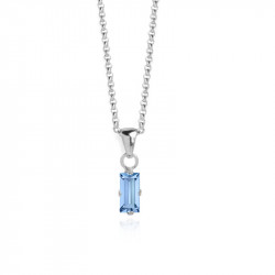Ženski victoria cruz macedonia simple light sapphire lančić sa swarovski svetlo plavim kristalom ( a3662-09hg ) - Img 1