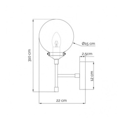 Zidna lampa 1xE14   ( E201767 )-2