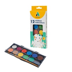 Adeland vodene boje watercolors, 30 mm, 12 Col. ( 31151 )