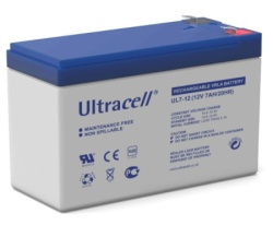 Akumulator 12V-7Ah VRLA Baterija UL7-12, 151×65×99mm, Klema F1, 4.8 mm
