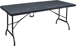 Alberg Sklopivi sto 180x74x74 cm sa metalnom konstrukcijom u crnoj boji ( AL-ST180-BK ) - Img 8