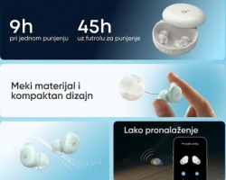Anker Soundcore Sleep A30 Noise Masking BT bežične bubice bele