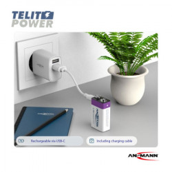 Ansmann punjiva Li-Ion 9V - block 400mAh sa USB tip C ulazom za punjenje ( 4199 ) - Img 5