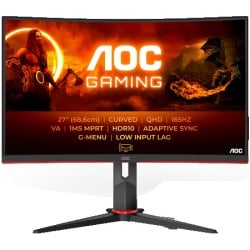 AOC  CQ27G2S 27" Gaming Curved LED 144Hz QHD Black-Red Monitor  ( CQ27G2S/BK ) -1