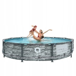 Avenli Stone Bazen Frame Plus sivi 305x76cm sa pumpom - Img 4