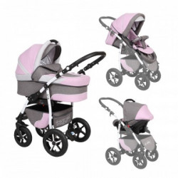 Baby Merc Q9/183 kolica za bebe TRIO SIVO/ROZE ( 41103417 ) - Img 2