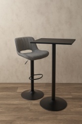 Barska stolica 620172 Svetlo siva /crna metalna baza 480x490x840(1050)mm ( 776-041 )