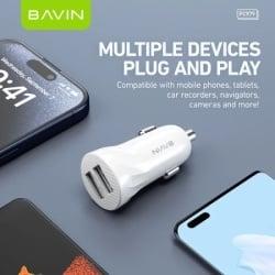 Bavin Auto punjač 2xUSB + kabl Type-C crna ( 90044 )-8