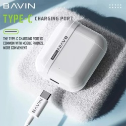 Bavin Wireless TWS  slušalice + kabl type-C pink ( 90210 )-3