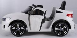 BMW GT 6 Licencirani Dečiji auto na akumulator sa kožnim sedištima i mekim gumama - Beli - Img 10