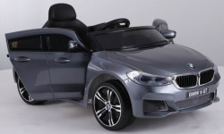 BMW GT 6 Licencirani Dečiji auto na akumulator sa kožnim sedištima i mekim gumama - Sivi - Img 5