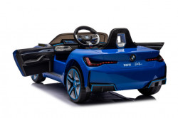BMW i4 Dečiji Auto na akumulator sa kožnim sedištem i mekim gumama - Plavi - Img 7
