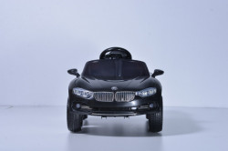 BMW Mini Auto na akumulator sa kožnim sedištem i mekim gumama - Crni - Img 2
