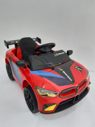 BMW MOTO SPORT - Crveni Auto na akumulator sa kožnim sedištem + funkcija ljuljanja - Img 4