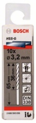 Bosch burgija za metal HSS-G, din 338 3,2 x 36 x 65 mm, 1 komad ( 2608595056. )