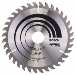  Bosch List kružne testere Optiline Wood 180 x 30/20 x 2,6 mm, 36 180 x 30/20 x 2,6 mm, 36 ( 2608640609 )-1