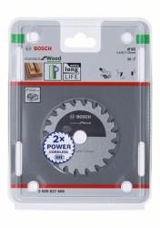 Bosch Standard for Wood list kružne testere za akumulatorske testere 85x1.1/0.7x15 T20 85x1.1/0.7x15.875 T20 ( 2608837666 )