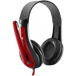 Canyon HSC-1 basic PC headset with microphone Black-red ( CNS-CHSC1BR ) - Img 5