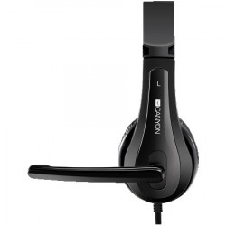 Canyon HSC-1 basic PC headset with microphone, combined 3.5mm plug, leather pads, Flat cable length 2.0m, 160*60*160mm, 0.13kg, black ( CNS - Img 4