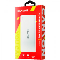 Canyon PB-106 Power bank 10000mAh Li-poly battery White ( CNE-CPB1006W ) - Img 2