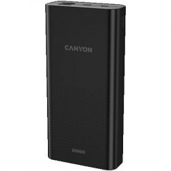 Canyon PB-2001 power bank 20000mAh Li-poly battery, Input 5V2A , Output 5V2.1A(Max), 144*69*28.5mm, 0.440Kg, Black ( CNE-CPB2001B ) - Img 2